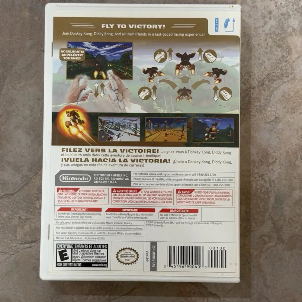 Donkey Kong Barrel Blast (Nintendo Wii, 2007) - Complete CIB w/ Manual Tested